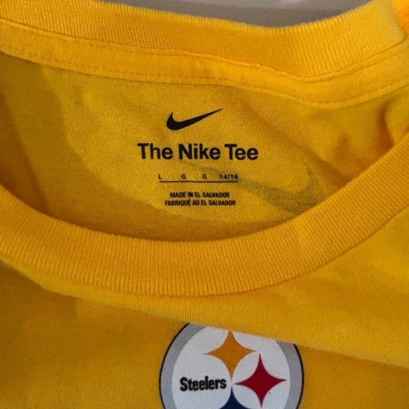 NIKE STEELERS T-SHIRT BOYS SIZE LARGE - Picture 2 of 5